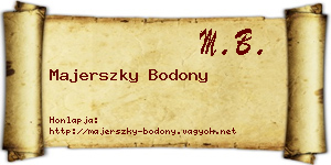 Majerszky Bodony névjegykártya